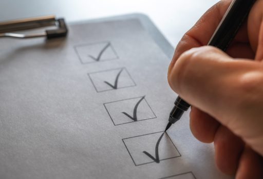 task list is ticked off in detail